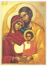 Poster A4 de la Sainte Famille : icône des bénédictines du mont des oliviers